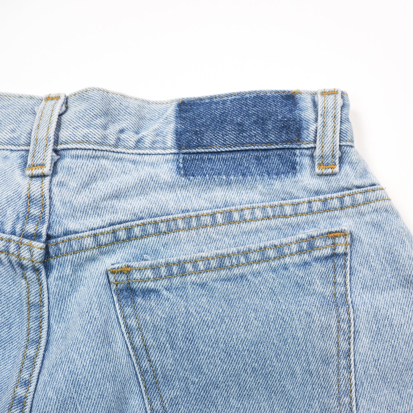 Patchwork Vintage Light Wash Denim Jorts - Women's 6