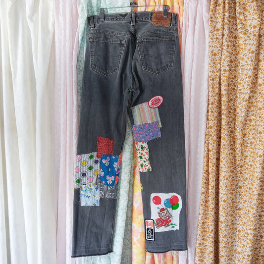 Patchwork Vintage Levi's 501 Straight Leg Jeans - Men's 31"