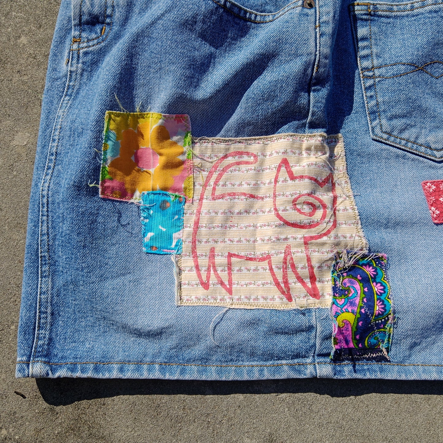 Upcycled Vintage 90s l.e.i. Denim Mini Skirt - Women's 12