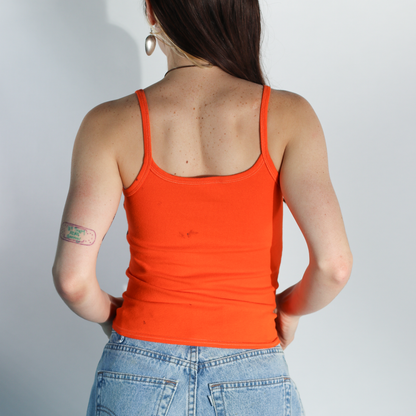 Vintage Block Printed Fitted Tank Top - Women's Small
