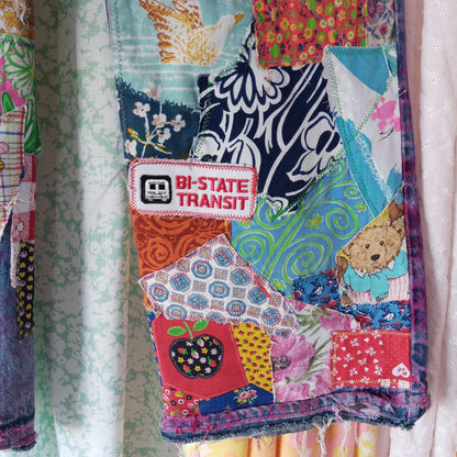 Patchwork Vintage 70s Flare Bell Bottom Jeans - Men's 28"