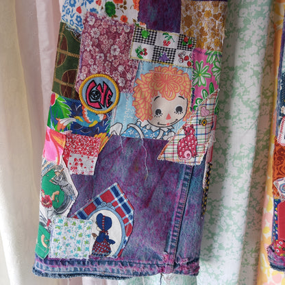 Patchwork Vintage 70s Flare Bell Bottom Jeans - Men's 28"