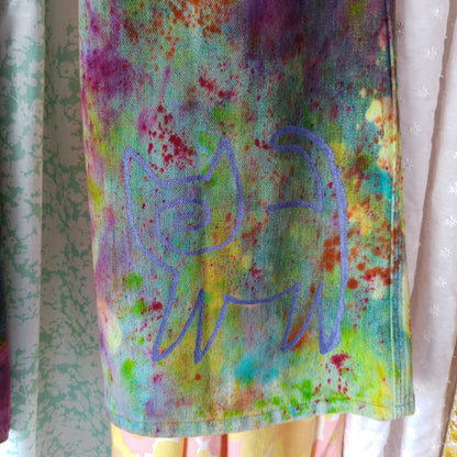 Hand Dyed Vintage 70s Wrangler Flare Jeans - Men's 34"