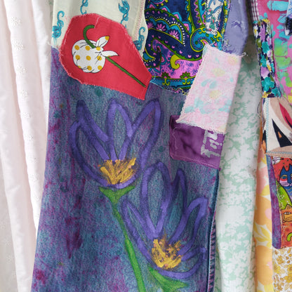 Patchwork Vintage 70s Flare Bell Bottom Jeans - Men's 28"