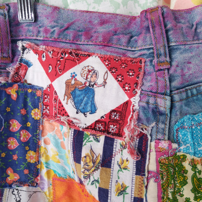 Patchwork Vintage 70s Flare Bell Bottom Jeans - Men's 28"