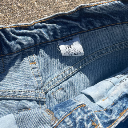 Patchwork Vintage Levi's 512 High Waist Tapered Leg Jeans - Women's 8