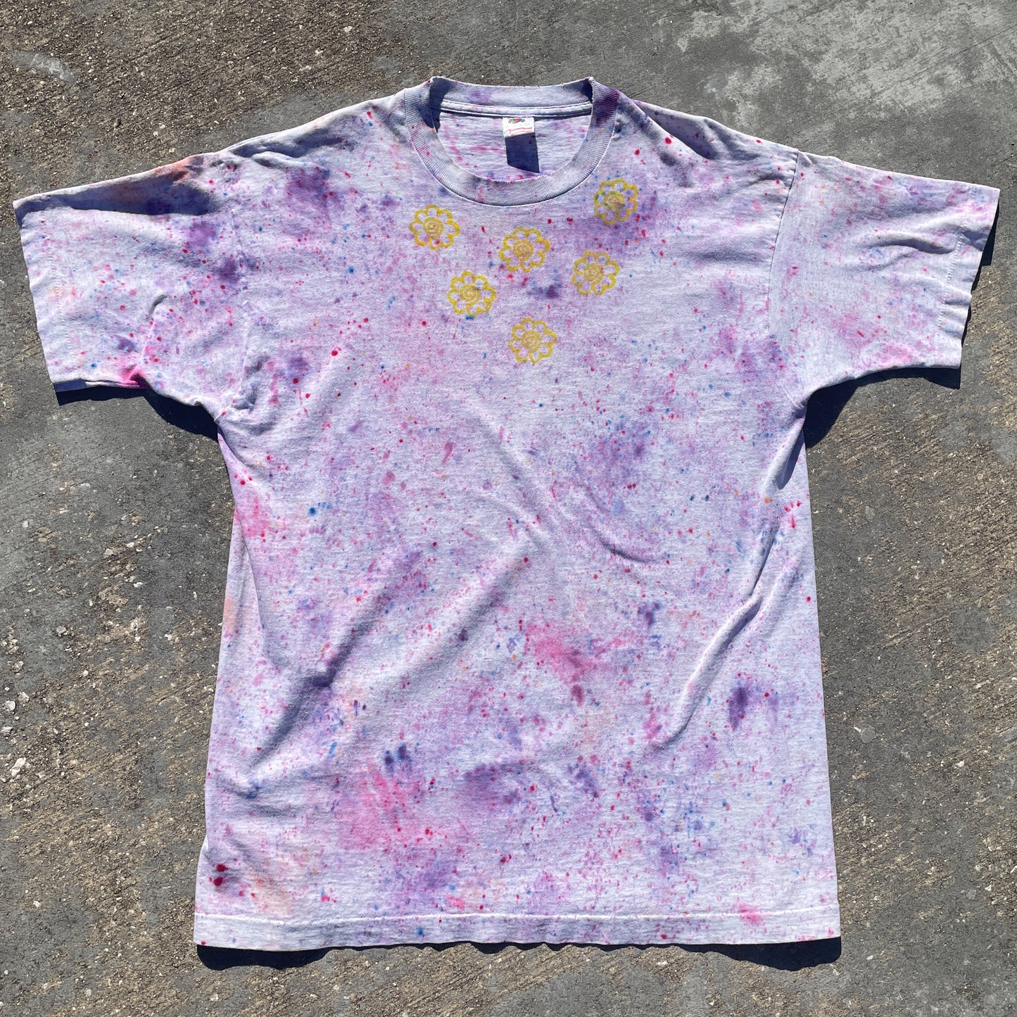 Upcycled Vintage Psychedelic Purple T-Shirt - Men's Extra Large