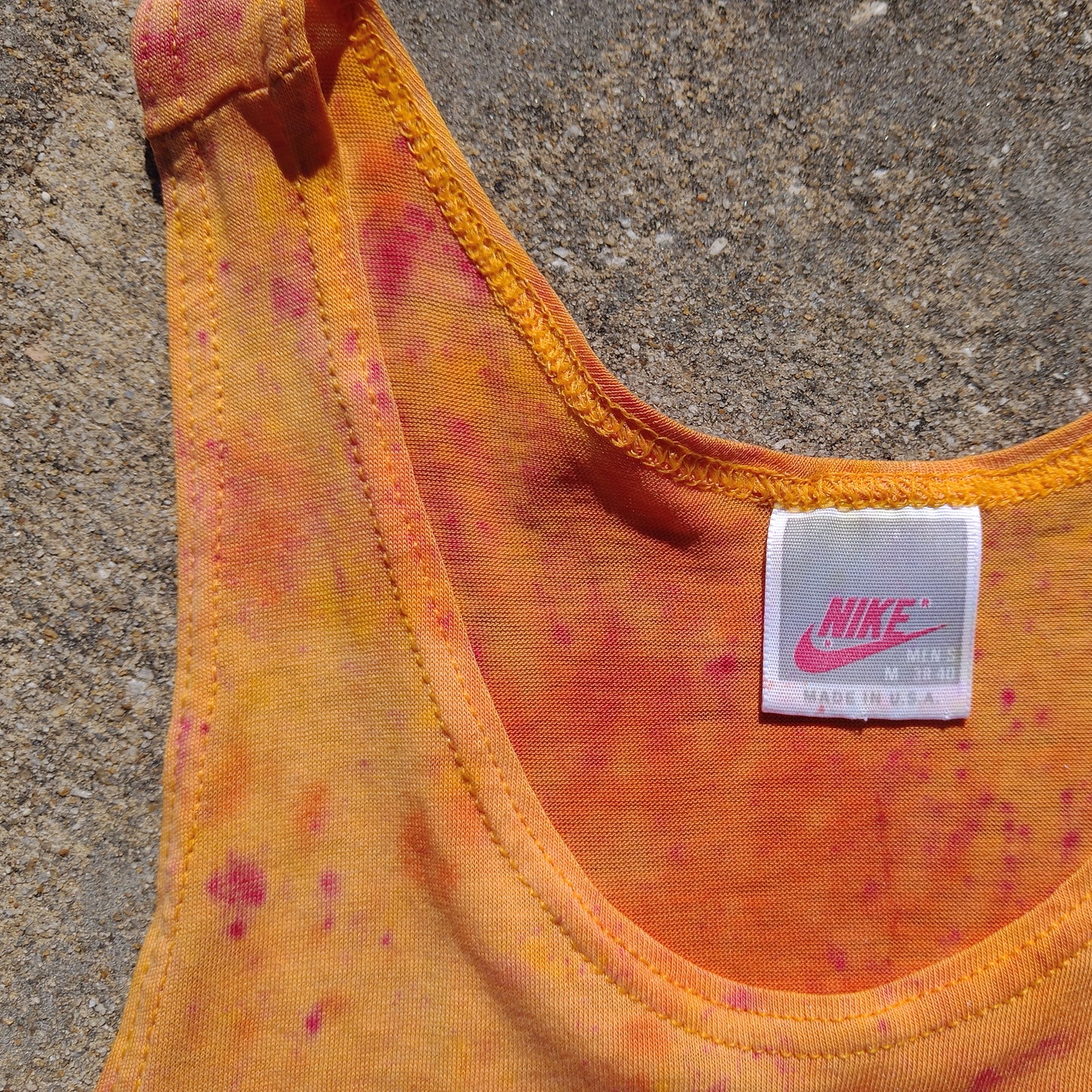 Upcycled Vintage Hand Dyed Nike Tank Top - Men's Medium