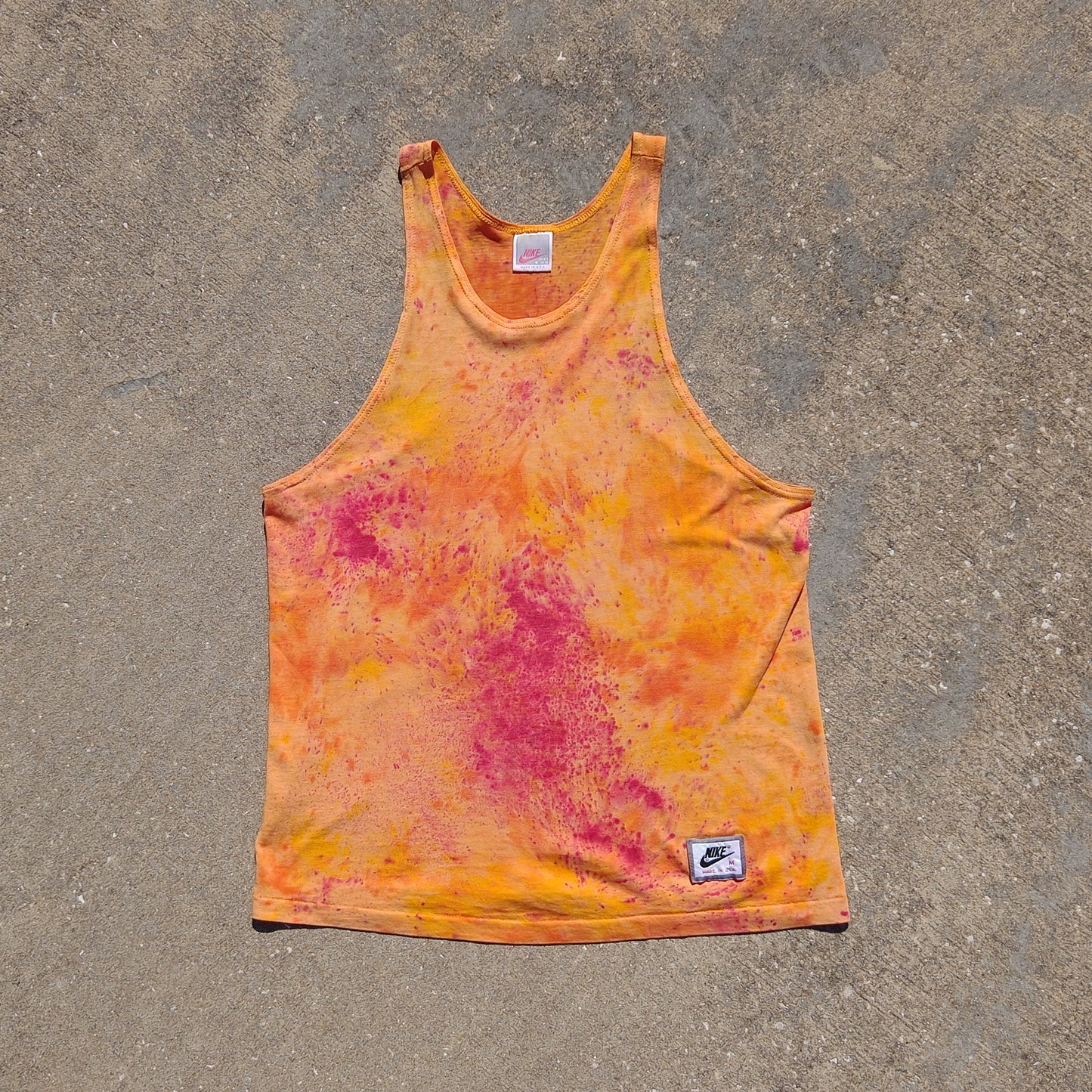 Upcycled Vintage Hand Dyed Nike Tank Top - Men's Medium