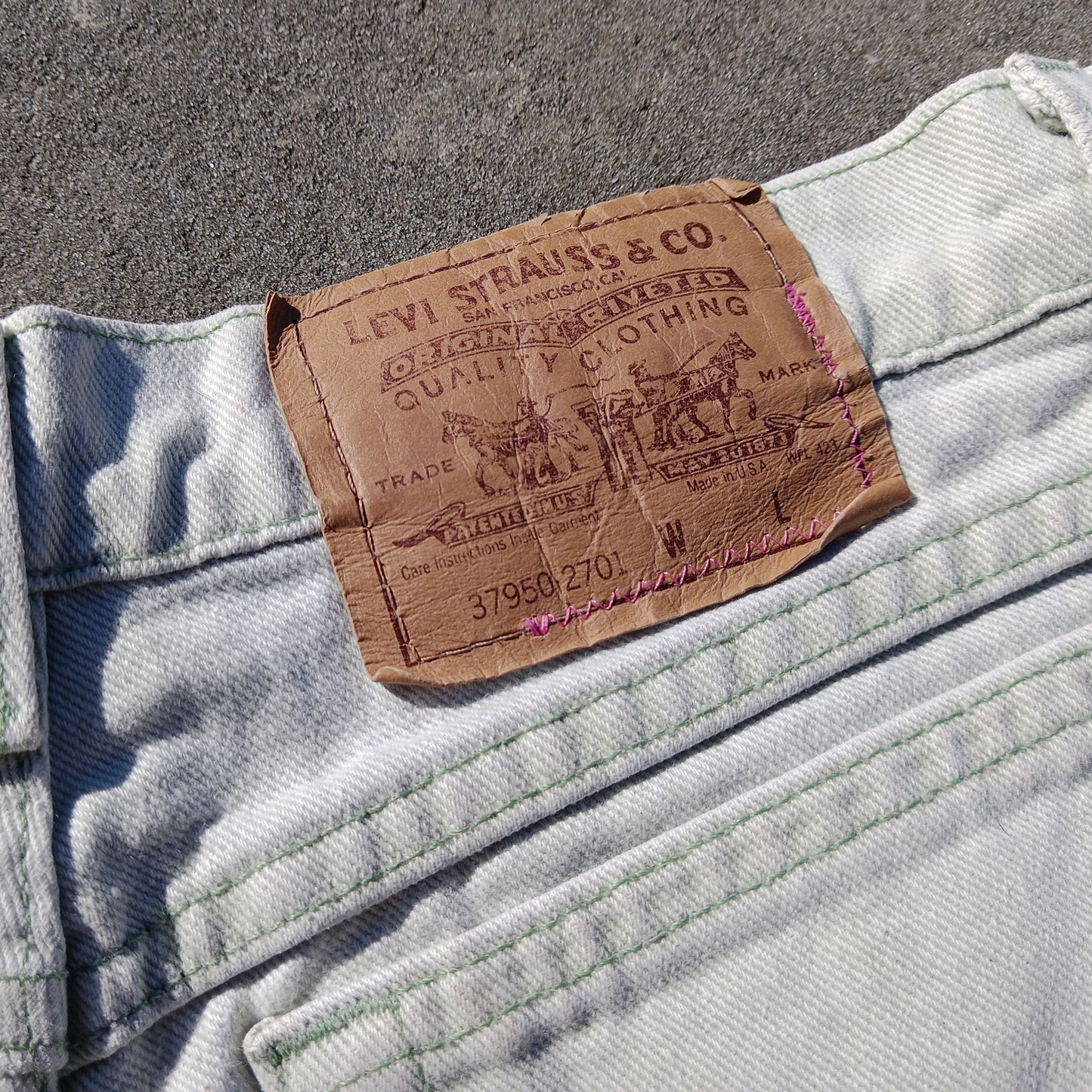 Patchwork Vintage Levi's Cut Off Shorts - Women's 10