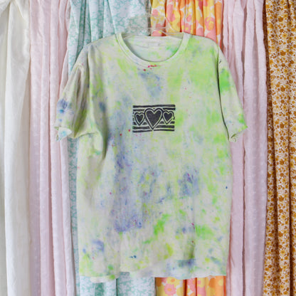 Upcycled Vintage Block Printed T-shirt - Men's Medium