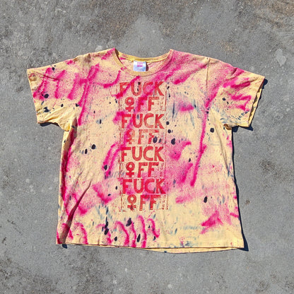 Upcycled Vintage FUCK ♀FF Oversized T-Shirt - Women's Medium