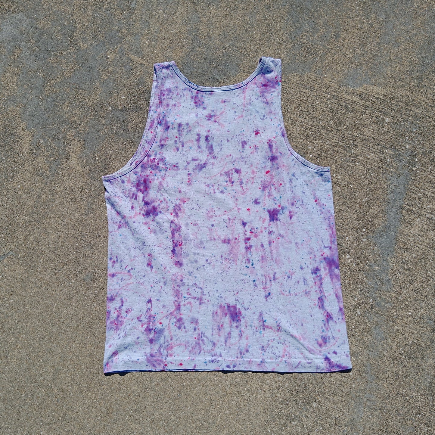 Upcycled Vintage Block Printed Tank Top - Men's Large