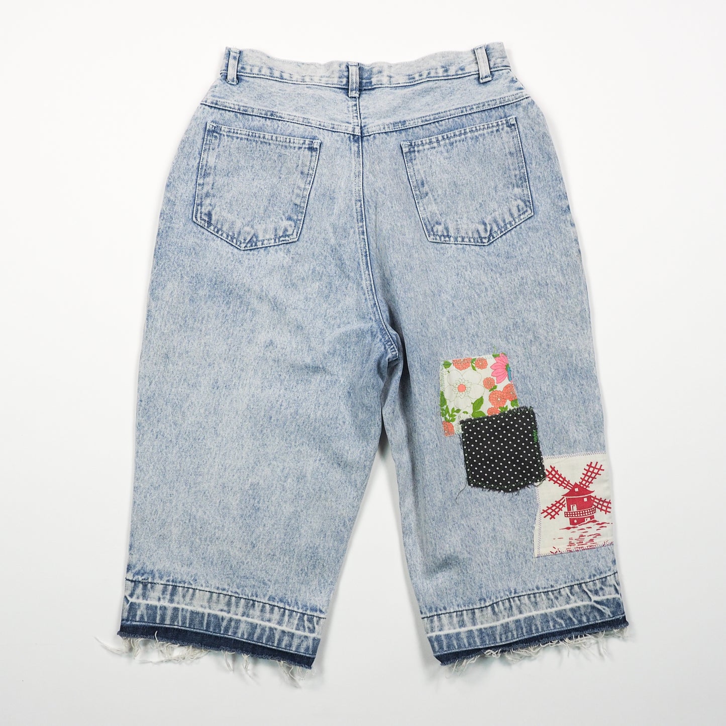 Patchwork Vintage 80s Denim Jorts - Women's 8