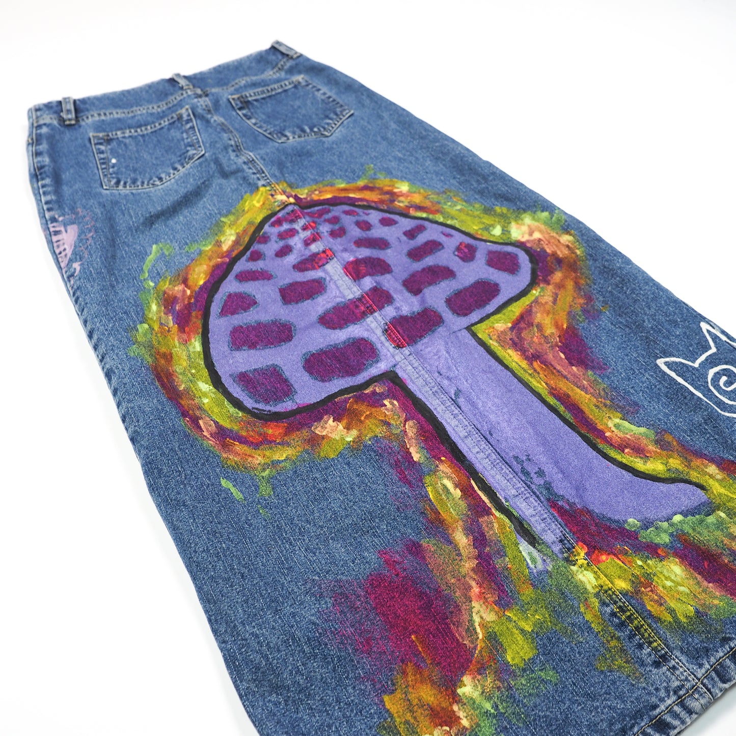 Upcycled Vintage Denim Pencil Skirt - Women's 4