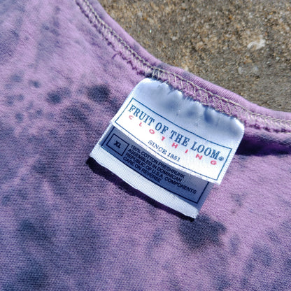 Upcycled Vintage SMOKING FACE Purple Tank Top - Men's Extra Large