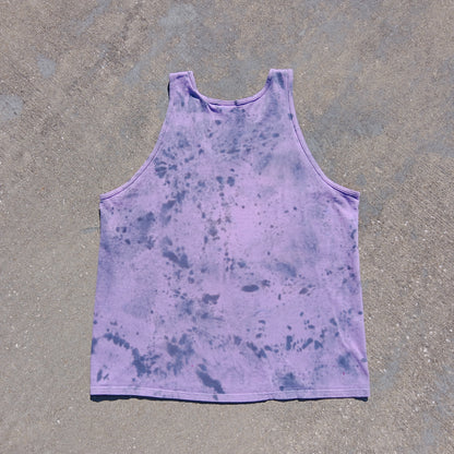 Upcycled Vintage SMOKING FACE Purple Tank Top - Men's Extra Large