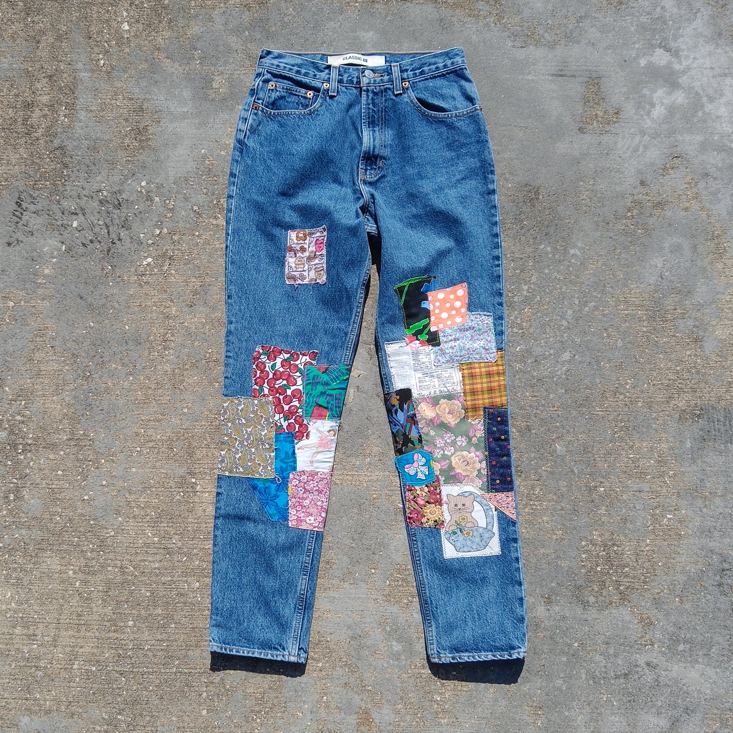 Patchwork Y2K Gap Classic Fit Jeans - Women's 8