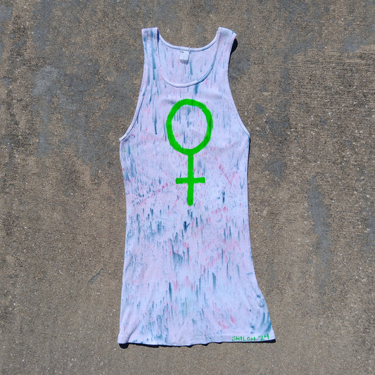 Upcycled Vintage VENUS Feminist Tank Dress - Women's One Size